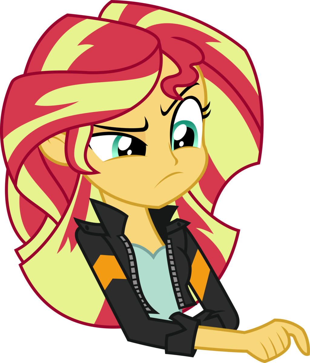 Pondering Sunset By Sketchmcreations Vector - Equestria Girls Sunset Shimmer Vector (1024x1197)