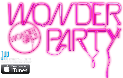 Wonder Girls Wonder Party Font Render By Awesmatasticaly-cool - Download On Itunes Button (485x299)