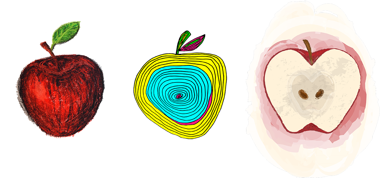 Apple Illustrations Created For Fundimentals Of Graphic - Apple (1300x634)