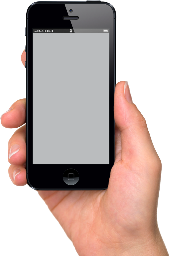 Iphone Hand Png - Posb Smart Buddy App (600x886)