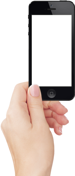 Iphone Hands Empty - Bluetooth Multi-media Remote (567x598)