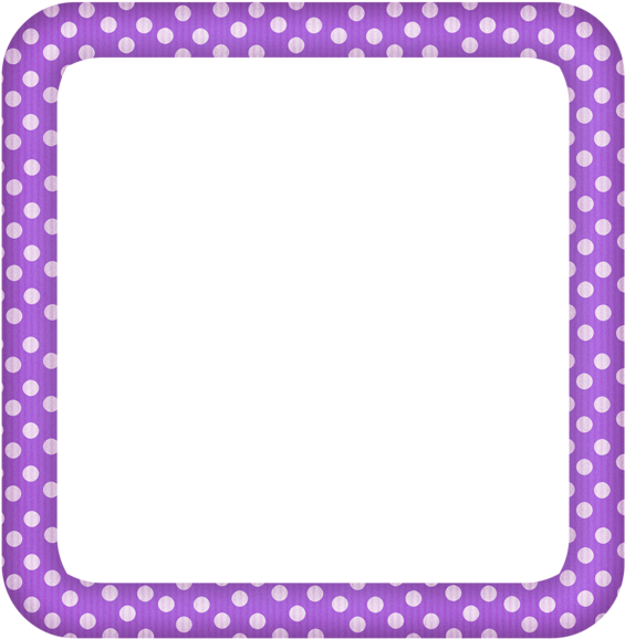 Purple Heart Frames - Purple Dots Frame (600x600)