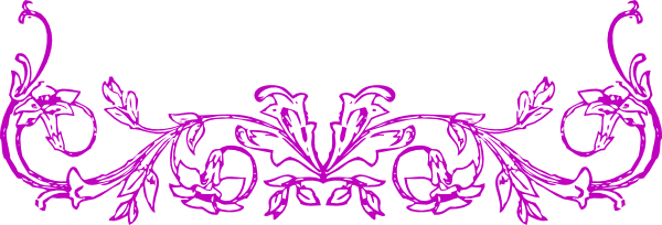 Flower Border Scrolly Clip Art At Clker Com Vector - Horizontal Border Clip Art (600x204)