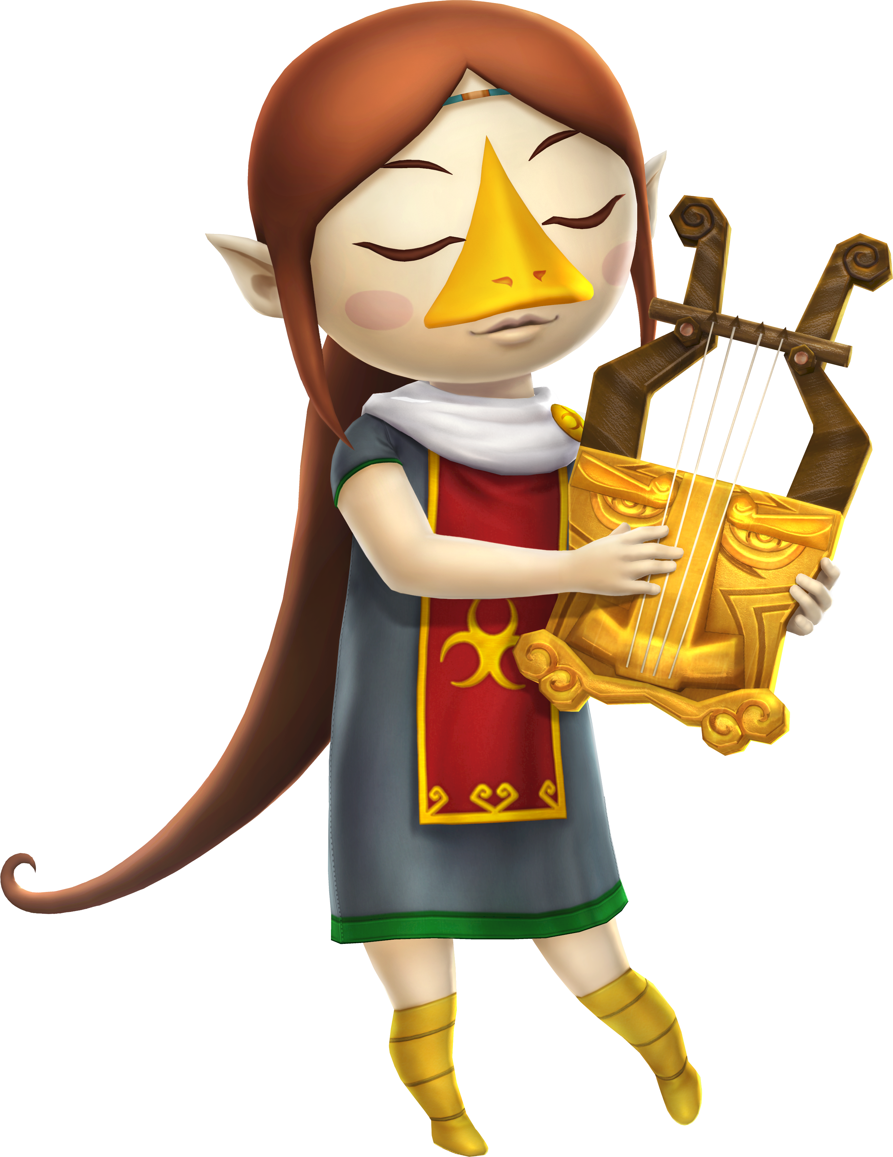 Medli Rito Harp Artwork From The Official Artwork For - Hyrule Warriors Legends Medli (2957x3833)