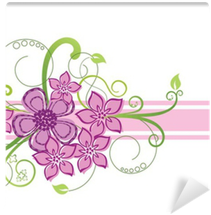 Pink Flower Design Border (400x400)