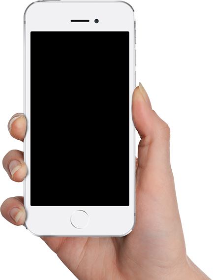 Iphone Hand Png Download - Iphone (435x569)