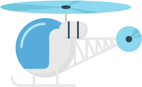 Helicopter Illustration Icon - Table (550x550)