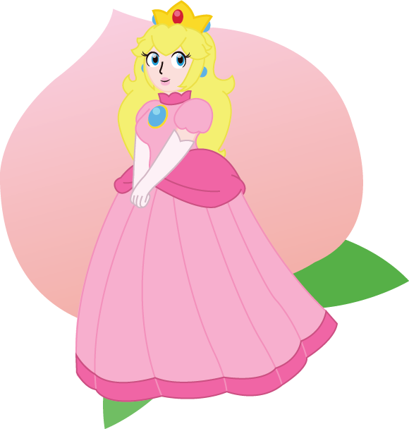 Secret Santa Princess Peach By Badangel2012 - Illustration (580x608)