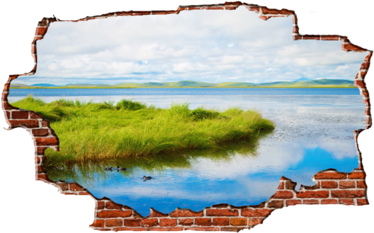 New York Brooklyn Bridge Skyline Brick (51" X 30") (600x352)