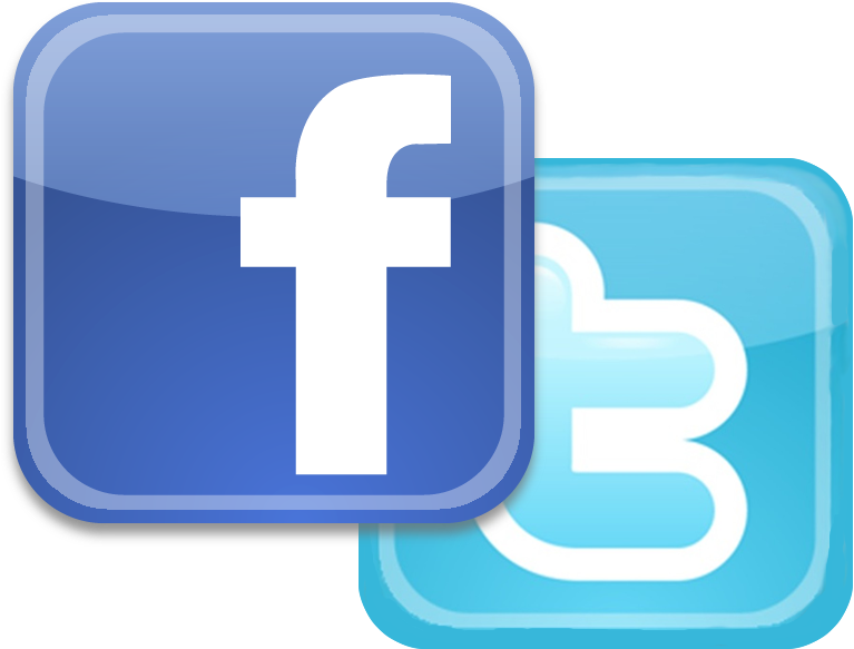 Like Us On Facebook Or Follow Us On Twitter - Twitter And Facebook Logo Png (1024x768)