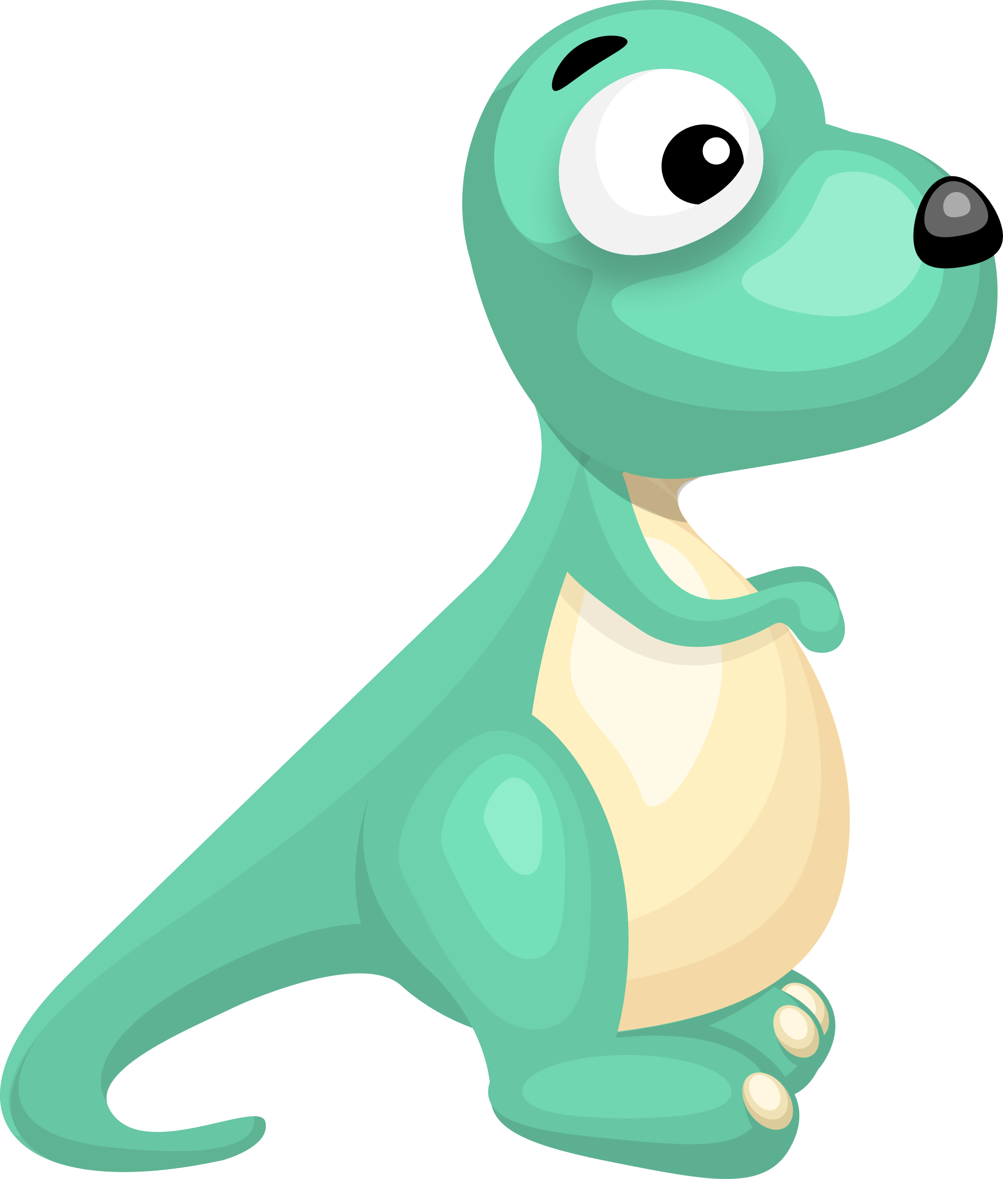 Free Dinosaur Clipart 18, - Dinosaur Vector Cartoon (2042x2400)