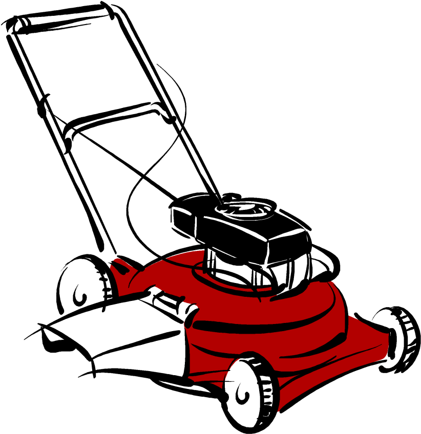 Lawn Mower Clipart 2 Image - Clip Art Lawn Mower (830x856)