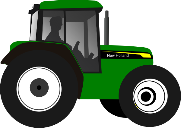 John Deere Green Tractor Clip Art At Vector Wikiclipart - Green Tractor Cartoon (600x425)