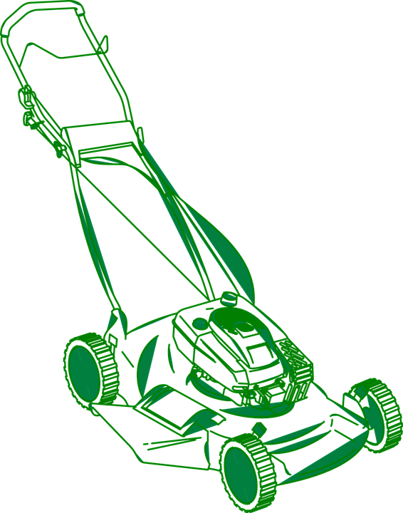 Lawn Mower Clipart - Lawn Mower Vector (566x720)