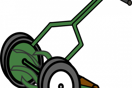 Rotor Lawn Mower Clipart, Explore Pictures - Cartoon Drawing Of Lawn Mower (450x300)