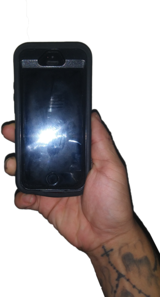 Hand With Phone - Hand With Phone (450x600)