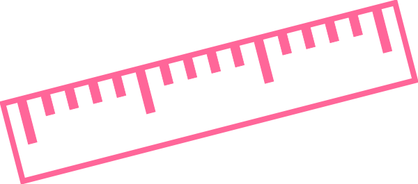 Pink Ruler Clipart (600x265)