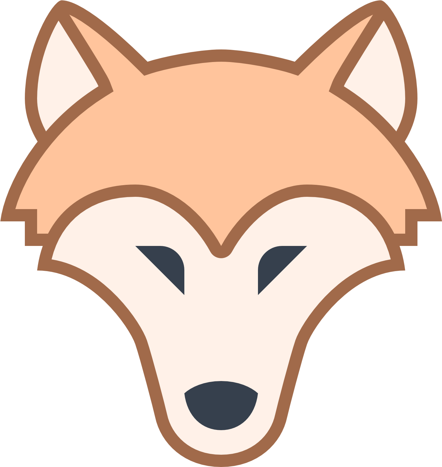 Free Wolf Head Logo Png - Wolf Icon (1600x1600)