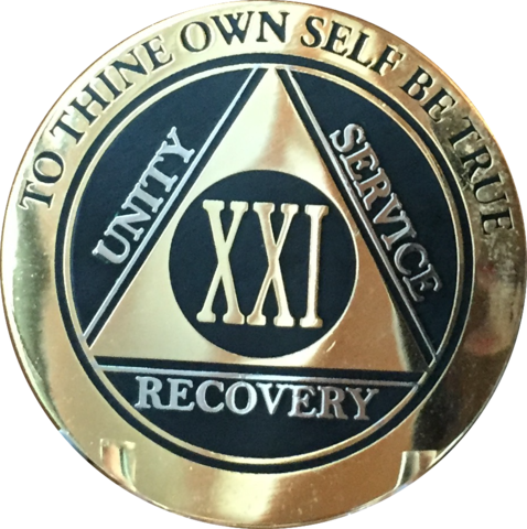 Aa Medallion Elegant Black Gold & Silver Plated Years - Emblem (478x480)
