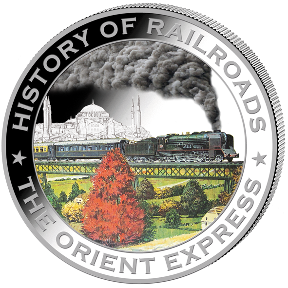 History Of Railroads "the Orient Express" - Orient-express 5 Dollar - Münzkurier (600x596)