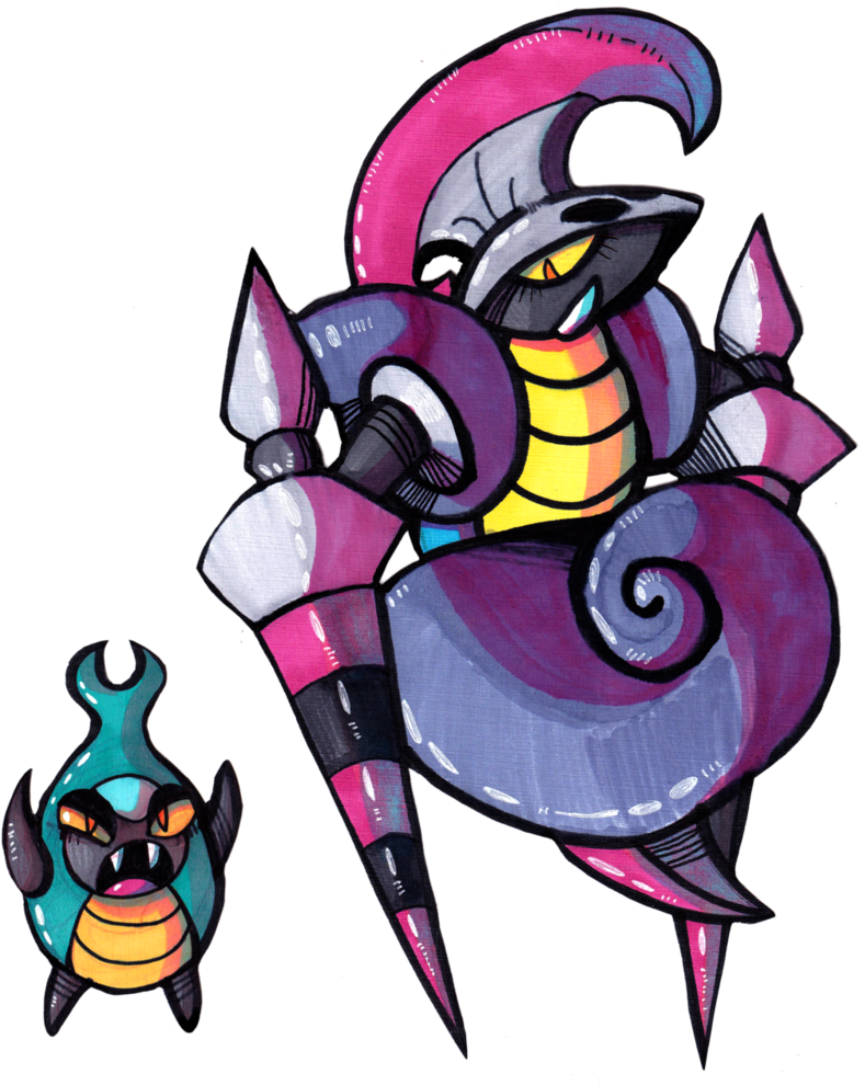 Karrablast, Escavalier By Paintghost On Deviantart - Escavalier (802x996)