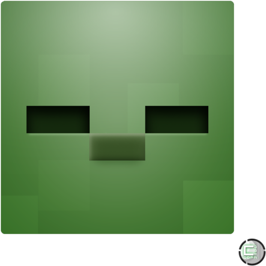 Zombie Head Icon By Coopad - Zombie Minecraft Head Cool (600x600)