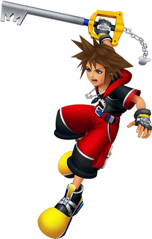 Image Sora Battle Kingdom Hearts D Png Nintendo Ds - Kingdom Hearts Dream Drop Distance Sora Png (325x501)