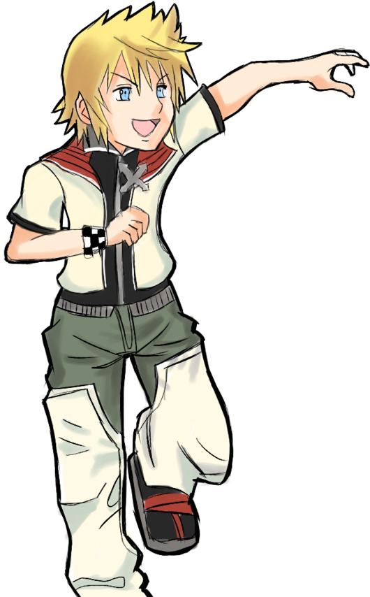 Kingdom Hearts Ii - Kingdom Hearts Roxas Run (600x857)
