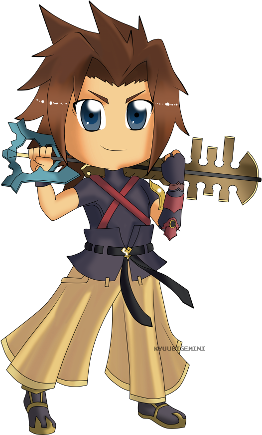 Terra Chibi By Kanokawa - Ends Of The Earth Keyblade (600x900)