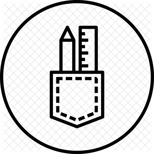 Pencil, Ruler, Pocket, Design, Drawing, Creation, Write - Tool (512x512)