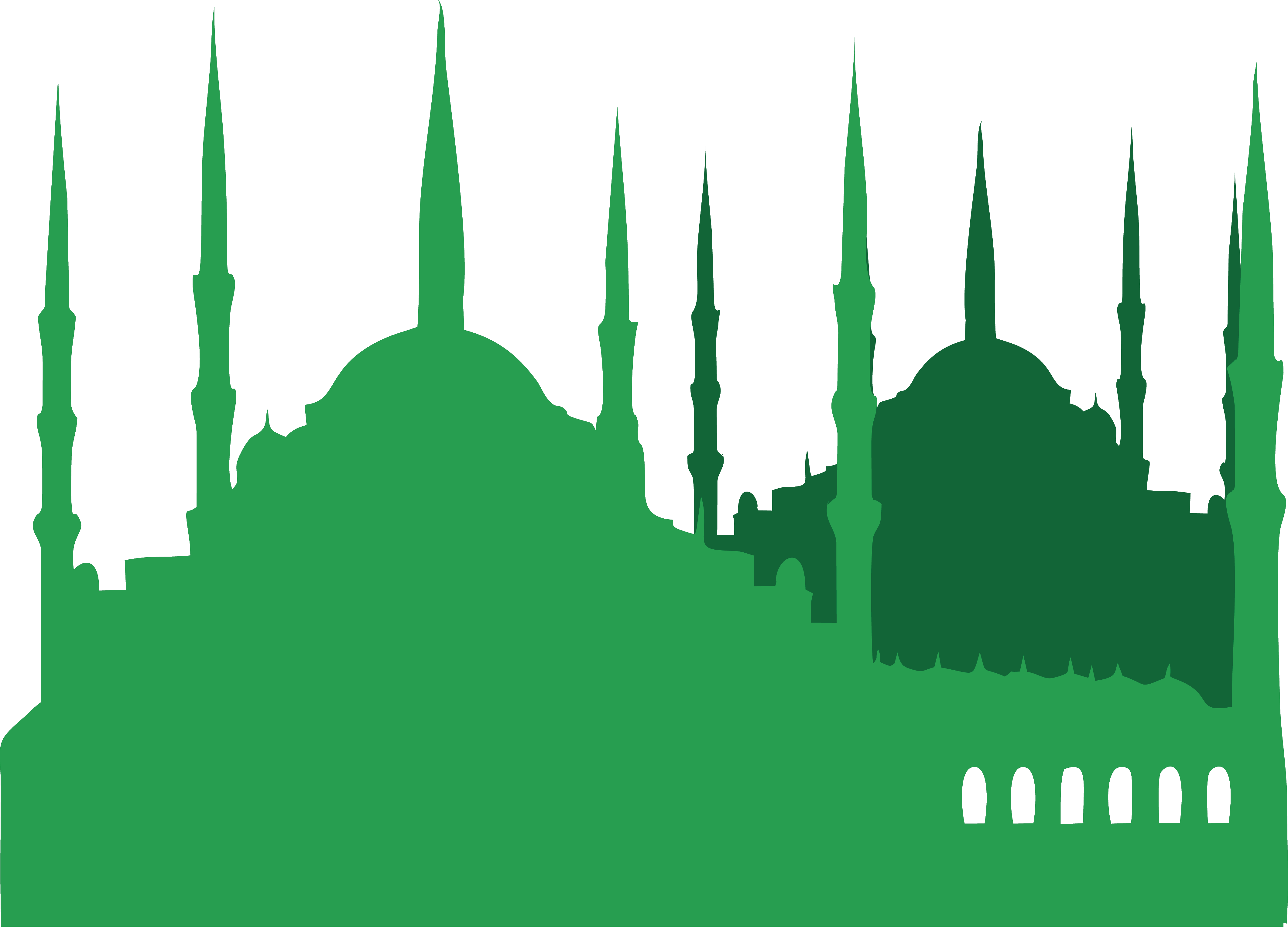 Turkey Islam Mosque Illustration - Green Mosque Png (4240x3051)
