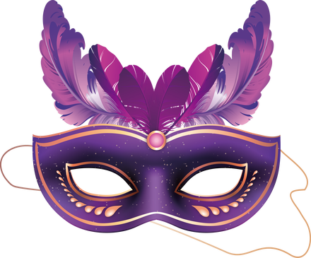 Carnival Mask Png - Mardi Gras Mask Png (440x365)