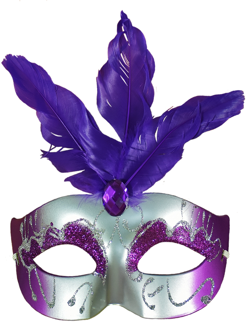 Carnival Fool-time Mask Png Image - Purple Carnival Feathers Background (1001x1280)