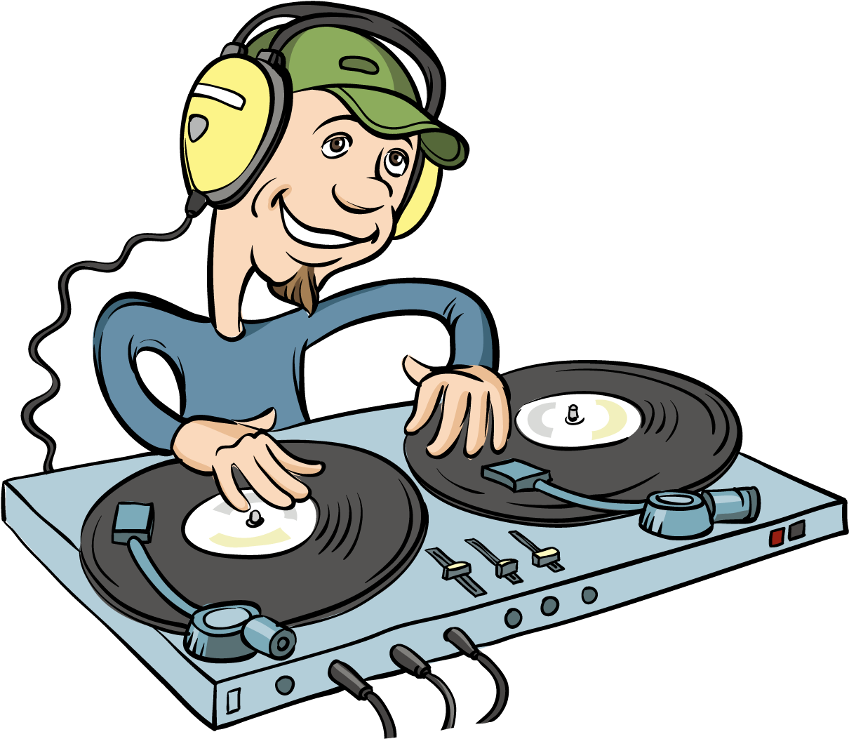 Disc Jockey Cartoon Music Illustration - Dj Cartoon (1276x1276)