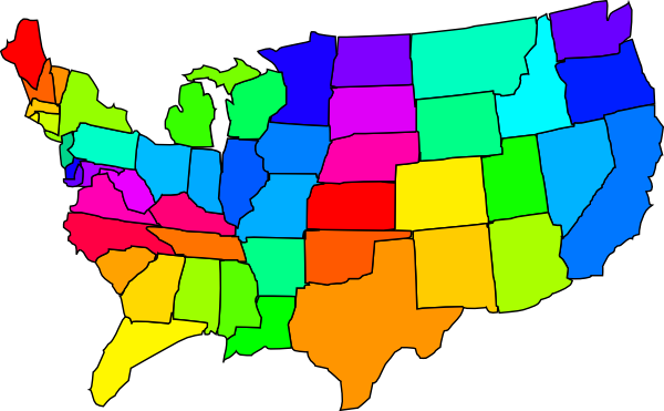 United States Clip Art Map Clipart Panda Free Clipart - Clip Art (600x371)