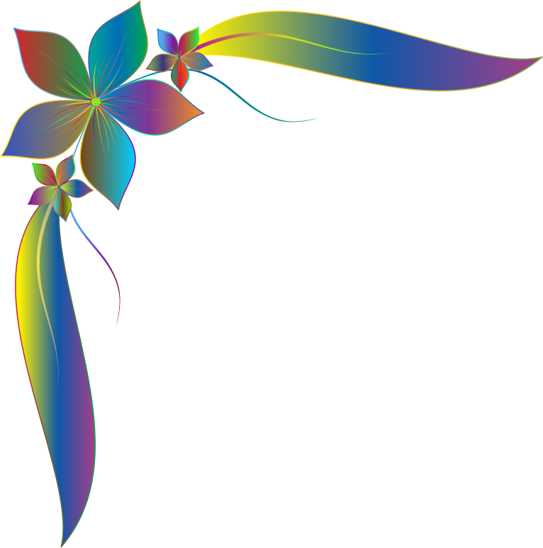 Medium Image - Corner Flower Design Png (766x774)