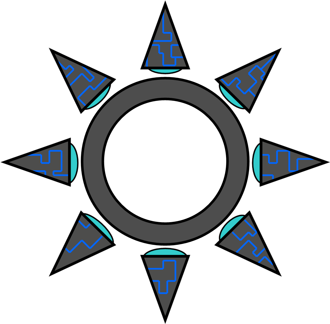The Star-moon Alliance Created A Unique Design Of Land - Simple Sun And Moon (1100x1081)
