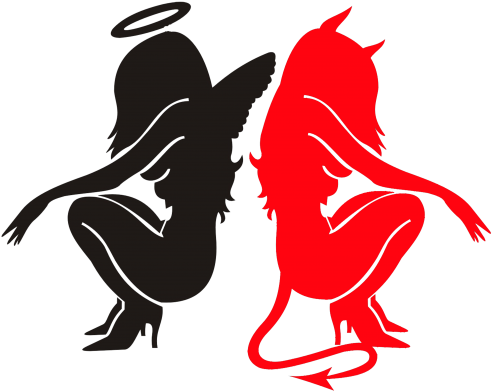 Résultat De Recherche D'images Pour "ange - Gemini Angel And Devil Tattoos (498x400)