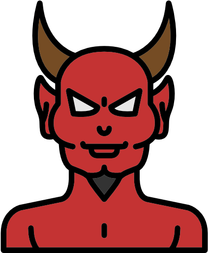Devil Free Icon - Scary Cartoon Devil (512x512)