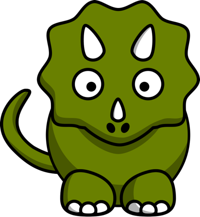 Clipart Of Terrible, Bleats And Dino - Dinosaur Clipart (400x432)