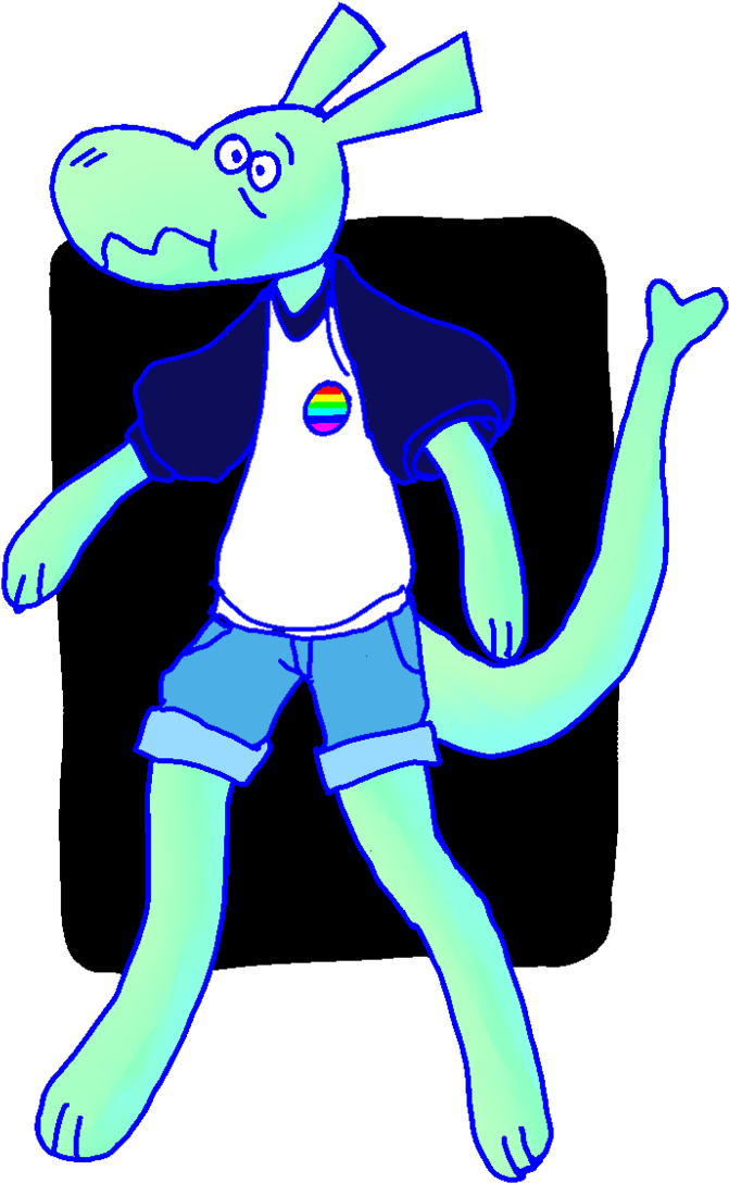 Lizard Dog Fursona By Dogfood66 - Cartoon (712x1122)
