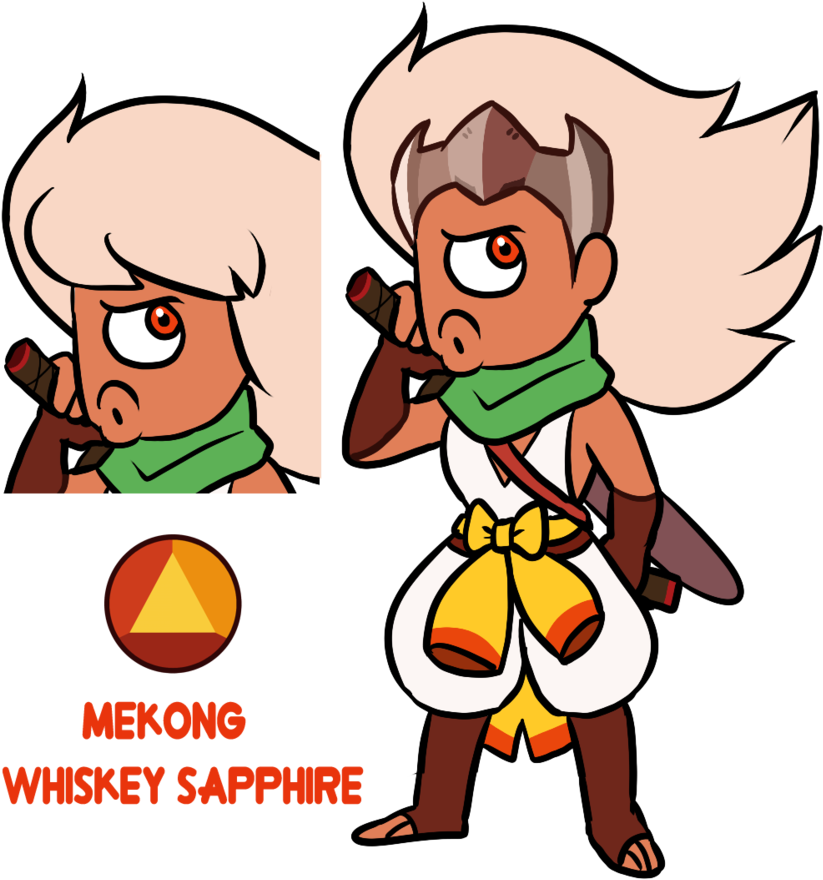 Mekong Whiskey Sapphire Auction Adoption By Manniie - Cartoon (876x912)