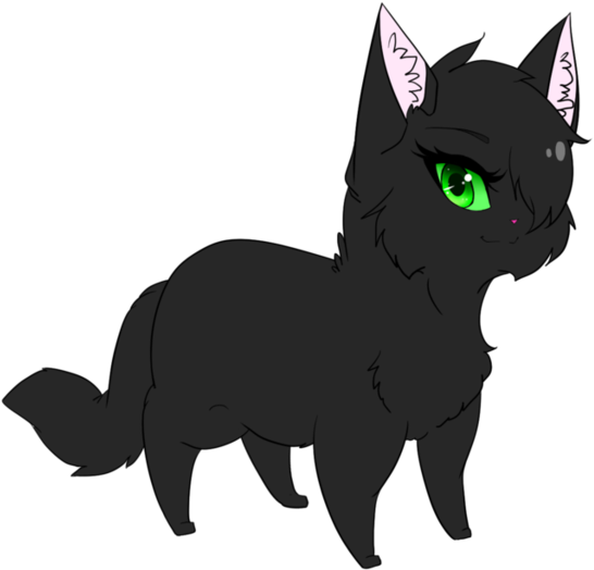 Chibi Hollyleaf By Mossfire001 - Black Cat (1095x730)