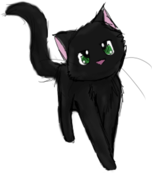 Chibi Hollyleaf Reuploaded By Moonlit-pond - Black Cat (900x610)