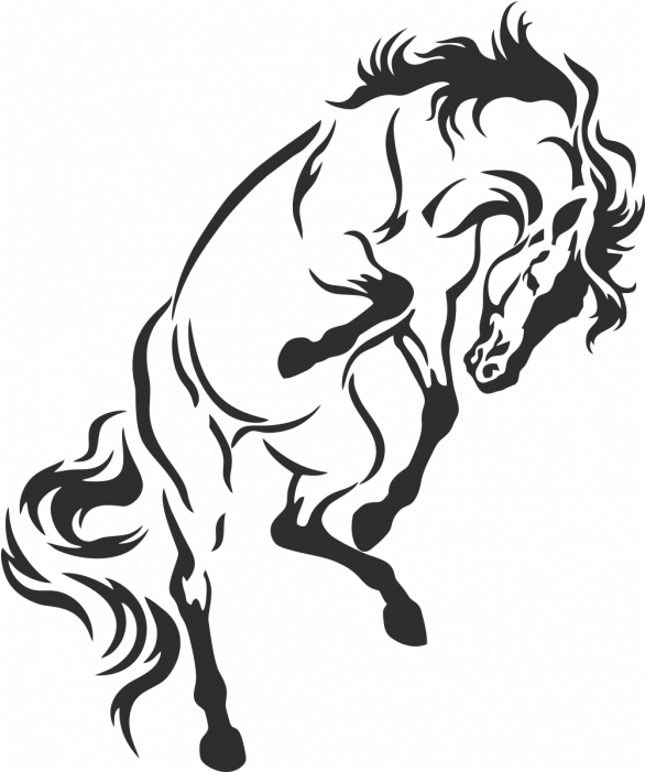 Sticker Cheval Debout - Tatuagem De Cavalo Empinando (700x700)