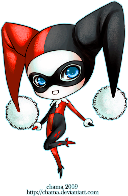 Harley Quinn Chibi Drawing (429x675)