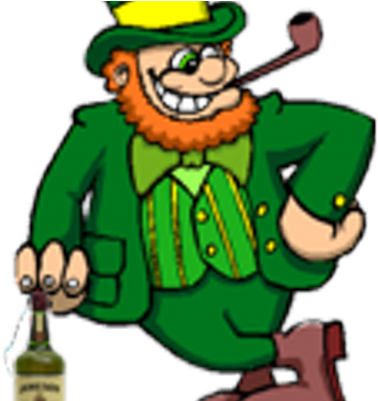 Whiskey Leaks - Leprechaun Smoking A Pipe (400x400)