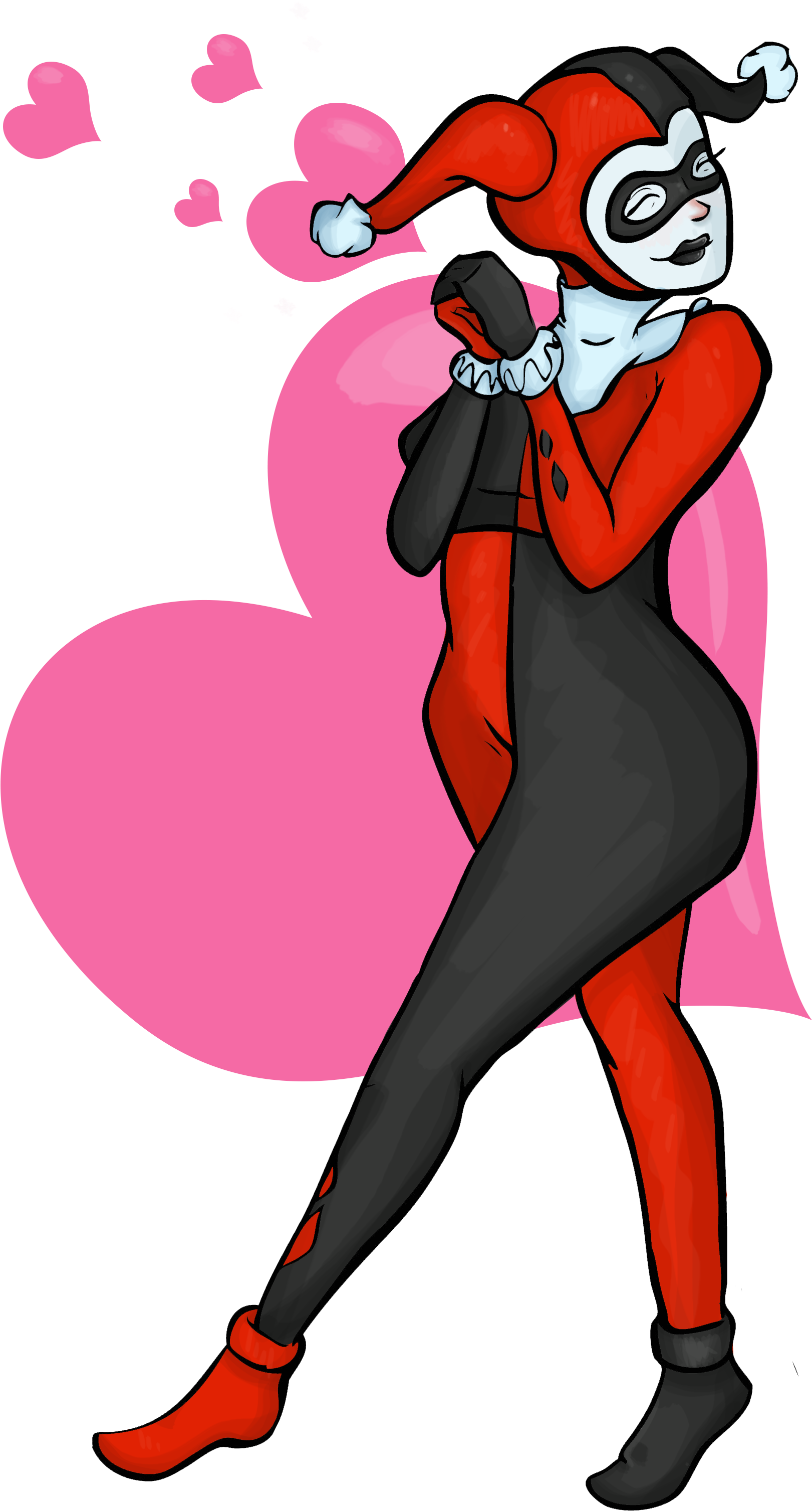 A Cute Harley Quin Drawing Harely Is The Cutest - Harley Quinn (2543x3474)