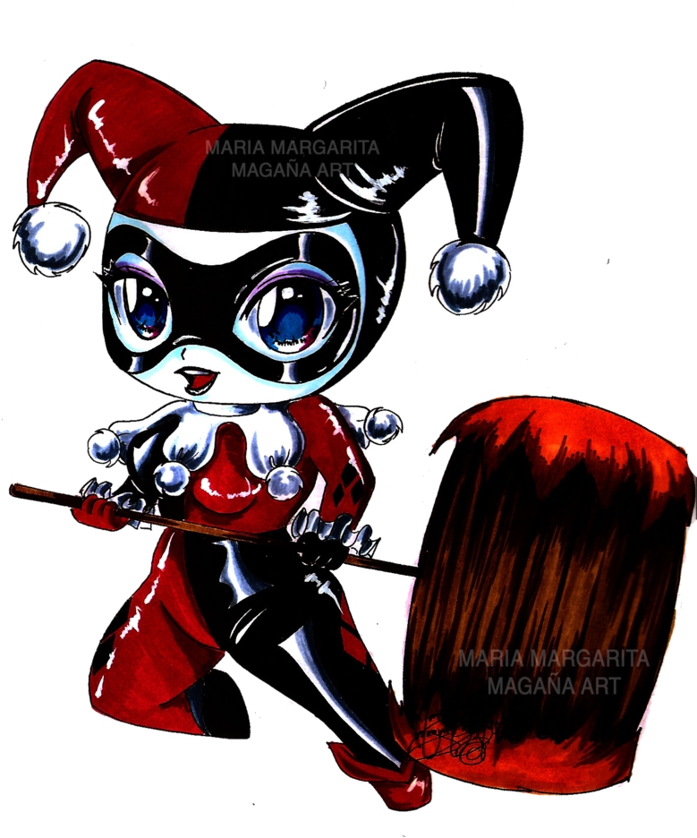 Chibi Harley Quinn By Selene-nightmare69 - Cartoon (800x984)