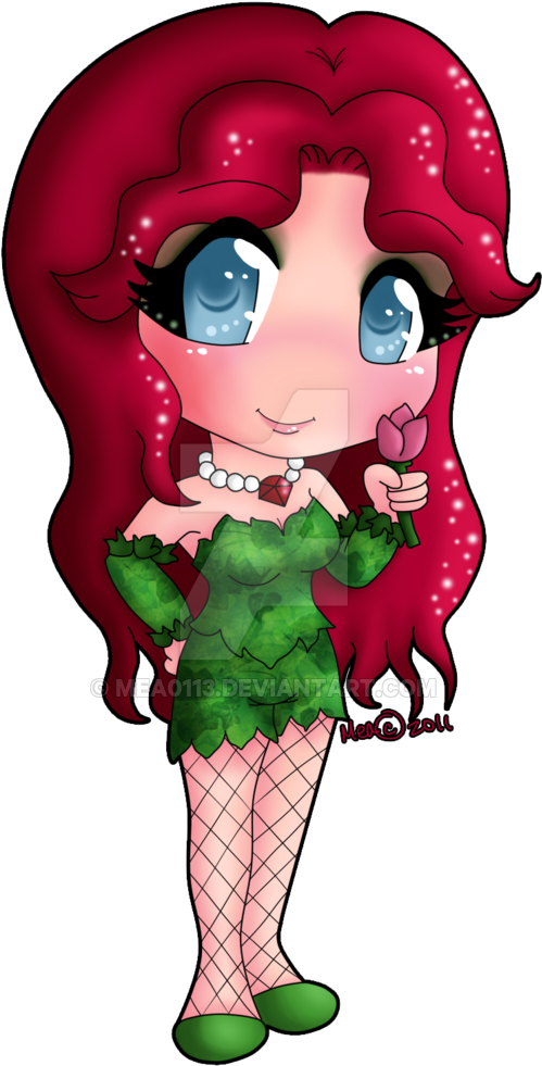 Poison Ivy Harley Quinn Batman Drawing Chibi - Poison Ivy Harley Quinn Batman Drawing Chibi (600x1019)